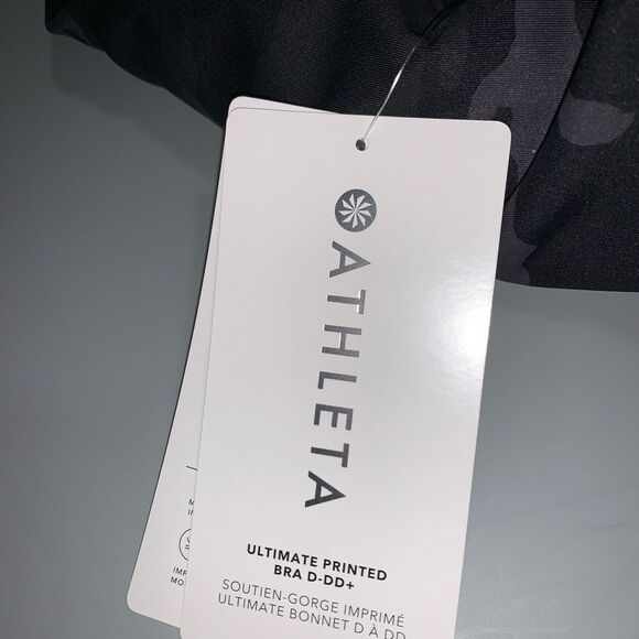Athleta Ultimate Printed Bra 3X D DD+ Camo Adjustable Band NWT - Picture 10 of 10